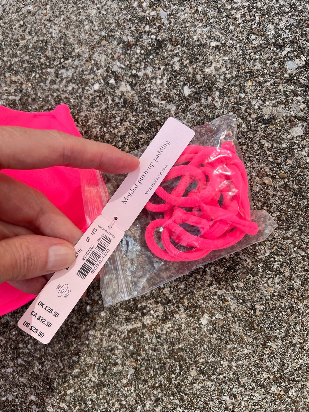 👗Victoria's Secret Neon Pink Strapless Bikini Top - Picture 5 of 7